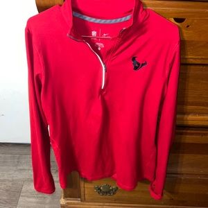 NIke Houston Texas quarter zip athletic shirt
